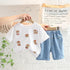 Round neck little tiger suit children's short sleeved clothes